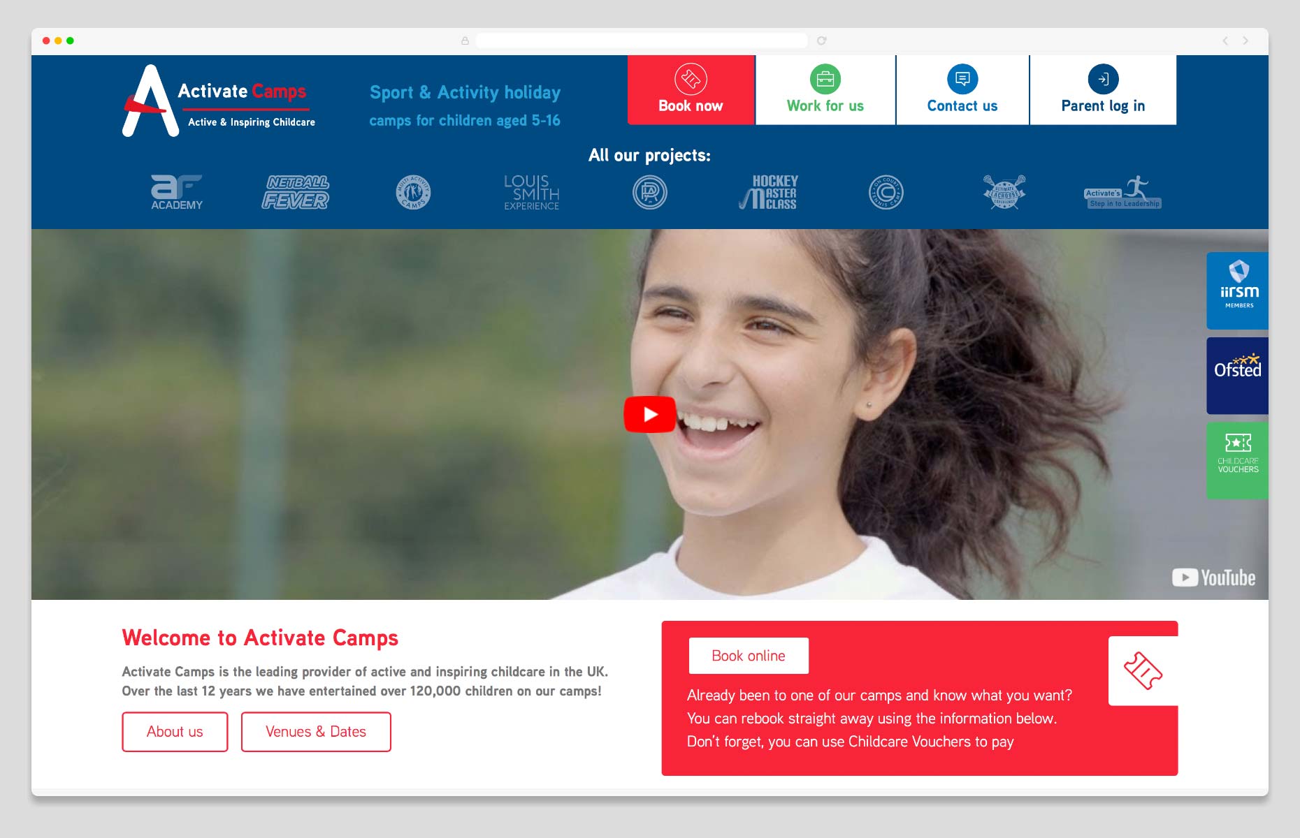 Online Booking System - Activate Camps, Staffordshire